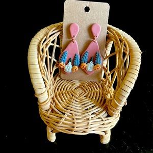 Trendy polymer clay statement earrings!